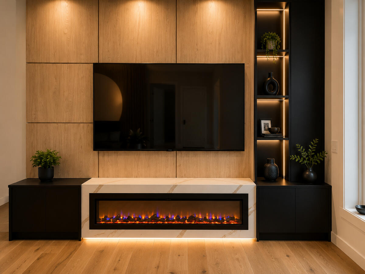 Modern Fireplace Feature Wall