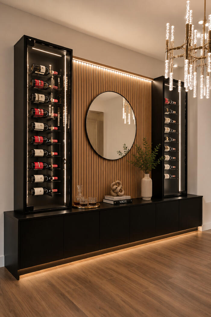 Custom Wine Display Cabinet