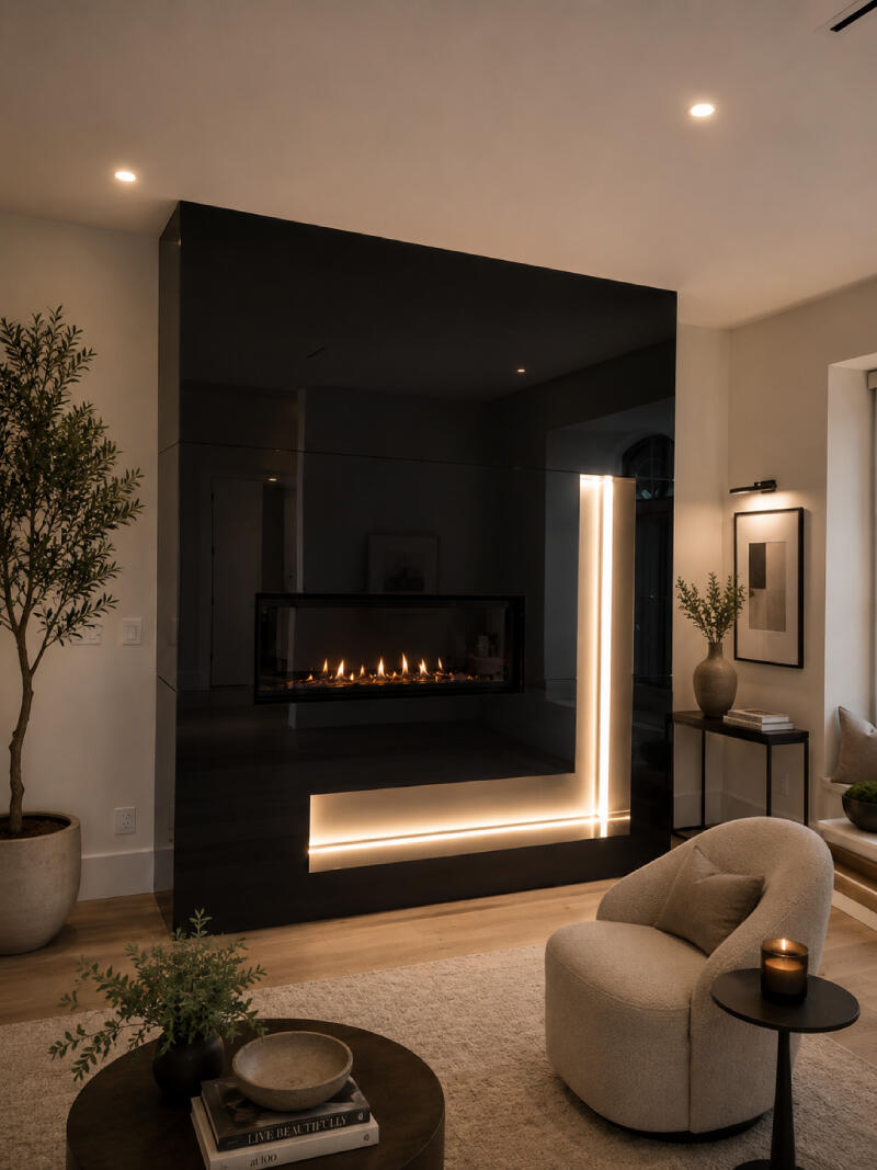 Custom Fireplace Feature Wall